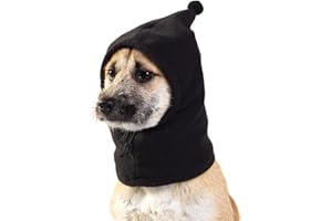 BT Bear Plush Hund Mütze, Warmer Ohrenschutz für Haustiere, Winter Kopfbedeckung, Geräuschreduzierung für Kleine und Mittlere Hunde (Schwarz, M)