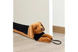 JNUYISW Burlete Puerta, 108cm Perro Contrapesado Burlete Bajo Puerta Prueba de Sonido, Fuera del Frío Burlete Puerta Entrada con Lazos para Colgar Bloqueadores Burlete para Puertas, Ventanas