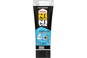 Pattex Colle Ni Clou Ni Vis Multi-Matériaux - Fixation Ultra Forte en Tube 334g