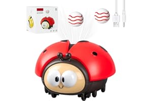 Haokelai Ladybug Suspended Ball Toy, Interactive Cartoon Ladybugs Blowing Ball Toy, Interactive Safe Ladybugs Toys Kit with 2 Balls, for Boys & Girls