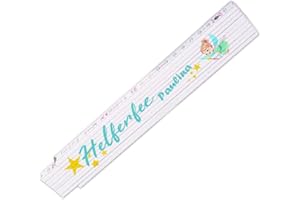 EUROFOTO Zollstock mit Namen Paulina und Motiv - Helferfee Paulina - für Frauen | Metermaß | Glieder-Maßstab mit Namen bedruckt | Viele Namen zur Auswahl