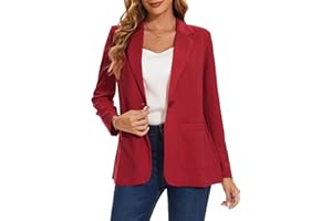 MINTLIMIT Womens Blazer Suit One Button Jacket Blazers Notched Lapel Workwear Elegant Classic Formal Long Sleeve