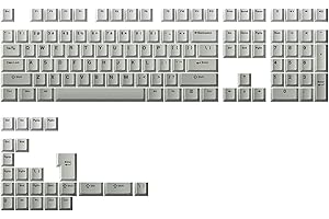 ‎AKKO Akko Tastatur-Tastenkappen, 132 Tasten, Cherry Profil, PBT Double-Shot Keycaps Set, ANSI Layout für Mechanische Tastaturen mit MX-Stil-Vorbau (Cool Grey Gradient Theme)