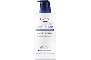 Eucerin UreaRepair 10 % Urea Intensive Feuchtigkeitslotion 400 ml, Körpercreme spendet 72h intensive Feuchtigkeit für raue, trockene Haut, Hautpflege mit Urea und Ceramiden lindert Juckreiz