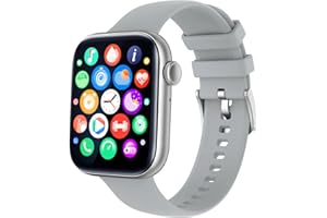 XWATCH Pro Elite - Montre connectée, Appels, SMS, Assistant Vocal, Sport et Santé, Homme, Femme, Enfant, Autonomie 7 Jours (Gris)