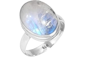 JEWELOPORIUM 925 Sterling argent Statement Bague for Femmes 12 x 16 ovale Gemme Fait main Bijoux for Gift (99033_R)