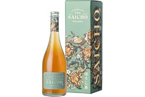Saicho | Luxurious Non-Alcoholic Hojicha Sparkling Tea - Nori Seaweed, Roasted Hazelnut, Delicate Smoke Notes & Dry Woody Tannins - 750ml Bottle - Gift box included