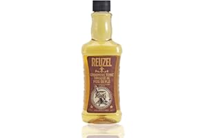 Reuzel Grooming Tonic - Pro Oil Treatment For Men With Organic And Natural Ingredients - Pure, Vegan Serum That Gives Hair Essential Strength And Moisture - Apple Peppermint Fragrance - 11.83 oz