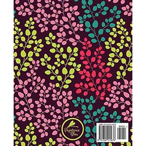 Agenda 2019: 19x23cm : Agenda 2019 semainier : Motif floral tendance, jaune, rose, bleu canard et corail  5678