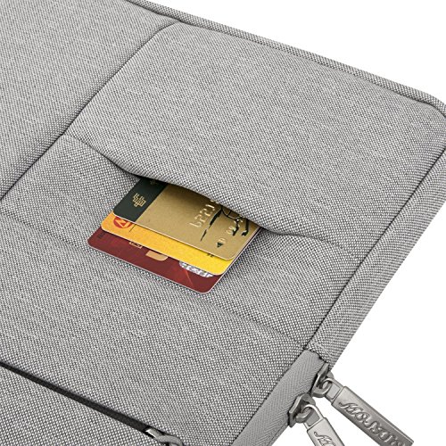 MOSISO Laptop Hülse, Multifunktionssegeltuch Gewebe Kasten Beutel Abdeckung für 12.9 iPad Pro / 13-13.3 Zoll MacBook Air / MacBook Pro / Laptop, Hellgrau - 6