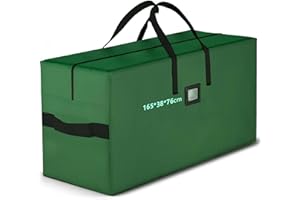 ENCOUN Sac de Rangement XXXL, Housses de Coussin d'extérieur, Tissu Oxford 600D Housse de Rangement, Iimperméable Rangement Coussin Salon de Jardin, 165*38*76cm Sac Rangement Couette pour Sapin Noel