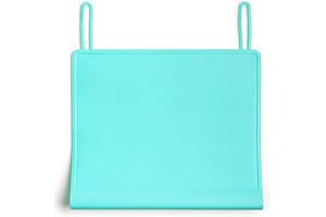 The Table Tyke 100% Silicone Placemat with Teething Edge Bumper/Spill Stopper | Dishwasher Safe, Travel Ready Non-Slip Suction Activity Mat for Infants, Babies, Toddlers, Children, Kids Turquoise