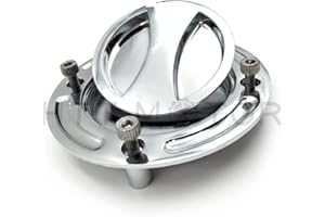 HTTMT HTT Motorcycle Chrome Keyless Gas Cap Twist Off Fuel Tank Cap For 1997-2003 Suzuki GSX-R 600/1996-2003 GSX-R 750/2001-2002 GSX-R 1000/1999-2007 Suzuki Hayabusa/SV 650/ TLR 1001R