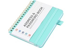 HEAVENLIFE Libreta de Contraseñas con Pestañas Alfabéticas, 14.5x12cm A6 Libreta Contraseñas Índice Alfabético, 64 Sheets/128 Pages Cuaderno Organización de Contraseñas para Inicio de Sesión de Sitios (Verde)