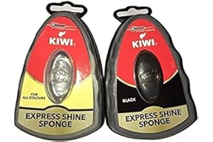 Kiwi Express Shoe Shine Esponja, Negro y neutro 5,0 ml Tamaño: 5,0 ml