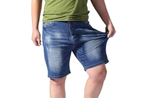 Susenstone Homme Bermuda Jean Ete Pas Cher,Sarouel Grand Taille LâChe Pantalon Court Chic Mode Confortable Casual Tendance Taille éLastiquéE Shorts