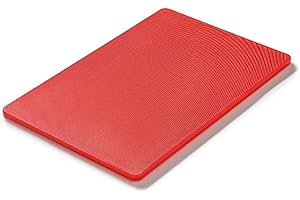 Forgast Tagliere da Cucina Professionale Plastica 45x35 cm, Grande, Tagliere Anticisvolo HACCP, per Carne Cruda, Facile da Pulire, Polietilene, Rosso