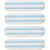 Frogetu 4 Pieces Compatible with Vileda H2Pro Flat Mop Replacement Kit, Microfiber Replacement Cover, Suitable for All Hard F
