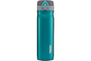 Thermos - Teal Direct Drink Flask (470ml) Reusable Insulated Stainless Steel Thermal Coffee Cup for Hot or Cold Drinks, Vacuum Sealed Water Flask with a Leak-Proof Lid, 10hr Hot/24hr Cold