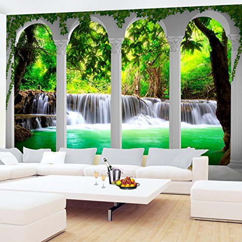 Fototapete Wasserfall 308 x 220 cm – Vliestapete – Wandtapete – Vlies Phototapete – Wand – Wandbilder XXL – !!! 100% MADE IN GERMANY !!! Runa Tapete 9030010b - 4