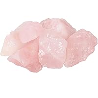 Amogeeli Natürliche Rosenquarz Rohsteine Raue Kristalle Mineralstein Sammlung, Kristalle Heilsteine für Reiki Meditation…