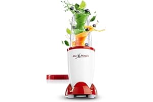 GOURMETmaxx Mr. Magic Blender | Smoothie Maker - 4 szt. | Blender ręczny z dzbankiem blendera i pokrywką, 8 funkcji, robot kuchenny do koktajli, koktajli, shotów i innych