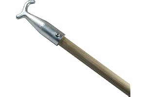 ‎SN-TEC SN-TEC Stockhaken/Ziehhaken mit Buchenstab 1 Meter für Bodentreppen und Oberlichter, Aluminium, unlackiert Silber (Stockhaken unlackiert Silber incl. Stiel)