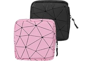 OMZSXK Tampon Binden Aufbewahrung, 2 Stück Tampon Aufbewahrungstasche, Tragbar Tampontasche mit Reißverschluss,Perioden Tasche Mini Täschchen,Menstruation Taschen für Damen Mädchen