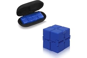 Skycase Infinity Cube,Unendlicher Würfel Spielzeug,Fidget Cube,Unendlicher Flip Magic Würfel,Stressabbau Würfel Stressspielzeug,Infinity Mini Cube,Anti-Stress Spielzeug für Erwachsen Kinder,Blau