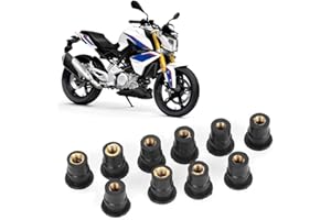 HEADERBS 10 Stück M5 Gummimuttern Verkleidungsbefestigungen 5 Mm/0,2 Zoll Metrische Motorräder Windschutzscheibenschrauben Wellnut Windschutzscheibenmuttern