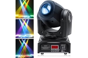 HOLDLAMP Cabeza Móvil LED Spot Beam Discoteca 30W dmx512 RGB Luz del Partido la Iluminación del Escenario con 8 Patrones de Efecto de Luz para Bar Fiesta Navideña Halloween - 1 PC