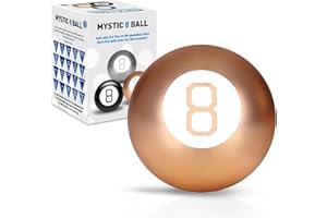 LKH HOME COLLECTION LKH Magic 8 Ball Classic Retro Novelty - Mystic 8 Ball Gadget for Decision Making, Fortune Telling, Fun Toy Game with 20+ Predictions, Features, Fun Gift & Stocking Fillers - Gold