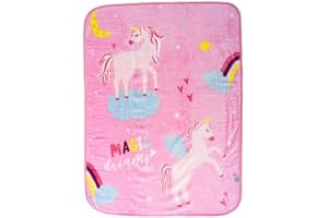 GC GAVENO CAVAILIA Unicorn Baby Blanket Kids Fluffy Blanket for Girls, Soft Flannel Fleece Blanket Unicorn Throw Blanket for Couch, Unicorn Blanket, 110X140cm