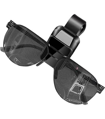 FineGood - Set di 2 supporti per occhiali da sole da auto, con