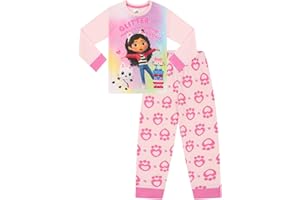 Gabby's Dollhouse Girls Glitter Makes Everything Better Long Pink Pyjama Set