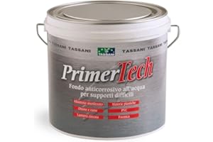 PRIMER TECH GRIGIO TASSANI 0,5 LT PITTURA FONDO ANTICORROSIVO ALL'ACQUA PER LAMIERA, ALLUMINIO, RAME, OTTONE, PLASTICA...