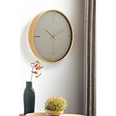 EMORES 30 cm Real Glass Flowing Second Silent Mechanism Wall Clock