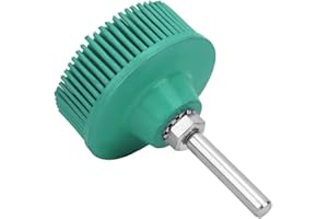 LAZMIN112 2 Inch Emery Rubber Disc Brush for Rust Removal, Grinding Wheel for Polishing, Deburring & Fine Finishing with 50#, 80#, 120# Grits (Green)
