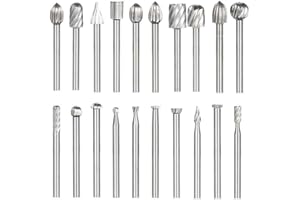 Bestgle 20PCS HSS Coupe Rotative Bavure Fraises Rotatives Fraisage Burr Cutter Outils Bois Pierre Métal Sculpture