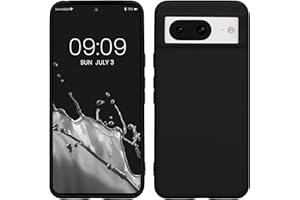 kwmobile Funda para Google Pixel 8 Carcasa - Ultrafina de TPU y Silicona con Bordes elevados anticaídas - Negro Mate