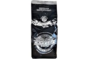 TORREFAZIONE PIANO DI SORRENTO F.LLI MARESCA SRL CAFFE' Caffè Maresca - Miscela Black - Chicchi di Caffè in grani da 1 kg -Tostati Artigianalmente in Italia - Confezione da 1 kg Con Valvola Salva Aroma