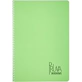 Meteksan Pruva A4 Pet Spiralli Karton Kapaklı Defter 144 Yaprak - Kareli - Yeşil