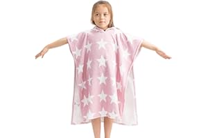 HOMELEVEL Kinder und Baby Badeponcho - Poncho Handtuch für Strand Schwimmbad - Surfponcho mit Kapuze - Bademantel für Babys Jungen und Mädchen