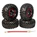 Produktbild RCAWD Reifen Rad Rc Aufblasbare 2.2 Zoll Beadlock für 1/10 RC Crawler Truck Wraith SCx10 AX10 4Pcs(rot)