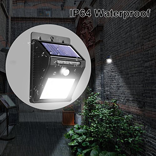 Miserwe Solar LED Lampen 2 Stück Solarbewegung Licht 8 LED angetriebenes Bewegung Solarlicht Outdoor Wasserdicht drahtloses angetriebenes Bewegung Solarlicht für Gärten - 3