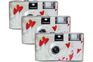 PHOTO PORST 3X Topshot Fliegende Herzen Einwegkamera/Hochzeitskamera (27 Fotos, Blitz, 3-er Pack) MHD 12.2025