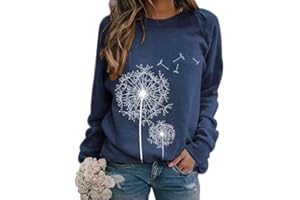 heekpek Sweat-Shirts Femme Jumpers T Shirt Top Manches Longues Blouse Pullover Col Rond Chemisier Tops Femme Chic T Shirts Manche Longue Pull Imprimé