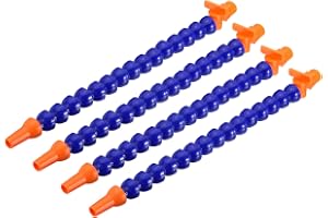 QUARKZMAN Kylmedel 3/8 tum vattenslang 3/8 tum gänga 30 mm 4 st | Runda kylmunstycke, plast, justerbar, med strömbrytare, för CNC-svarv vatten kylsystem