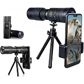 Monok&uuml;ler Teleskop, 300X HD Y&uuml;ksek &Ccedil;&ouml;z&uuml;n&uuml;rl&uuml;k, 20 Km G&ouml;r&uuml;ş Mesafesi, 40 mm Lens &Ccedil;apı, 10-300x B&uuml;y&uuml;tme Kapasitesi, Gece G&ouml;r&uuml;ş&uuml;