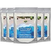 Thanjai Natural 5kg MAGNESIUM SULPHATE (Epsom Salt Grade: A21456) for Plants, Gardening,Water Soluble Fertilizer,Soil Manure - (1kg x 5)